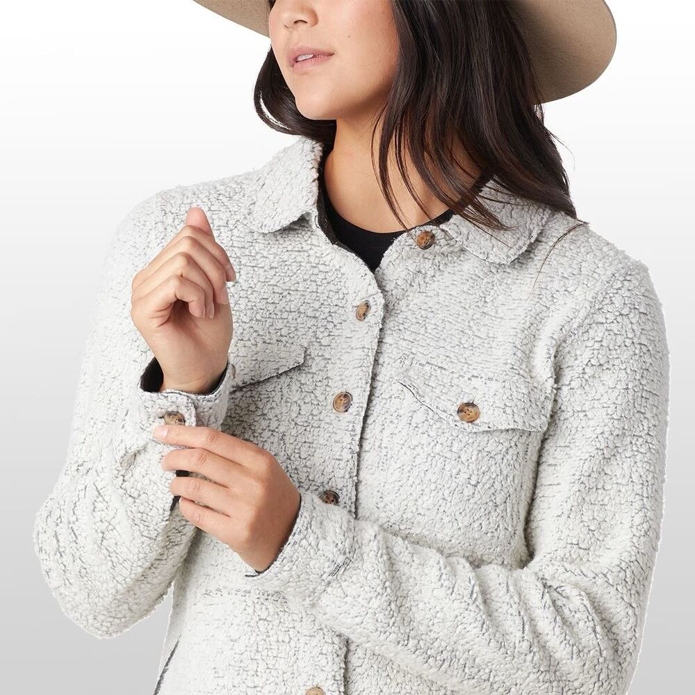 Toad&Co Telluride Sherpa Shirt Jacket - Women's Size Small Wool Fleece Shacket